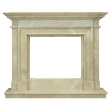 kominek marmurowy portal kominkowy Memphis marmur crema marfil